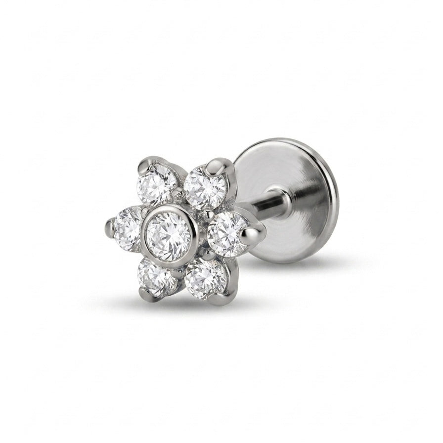 LABRET LADY DI TITANIO BLANCO CIRCÓN