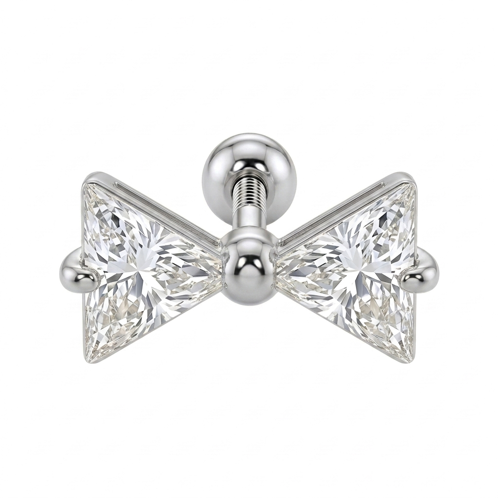 LABRET MOÑO ACERO BLANCO CIRCÓN BLANCO