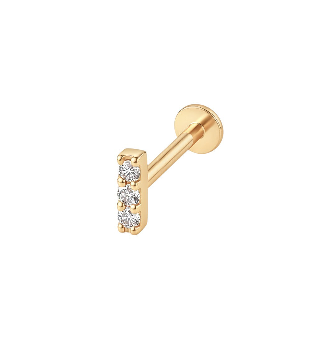 LABRET HELIX RECTO RIEL ORO 750 AMARILLO