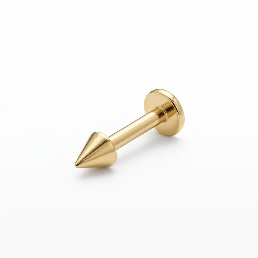 LABRET TUBO RECTO PUNTA TITANIO AMARILLO