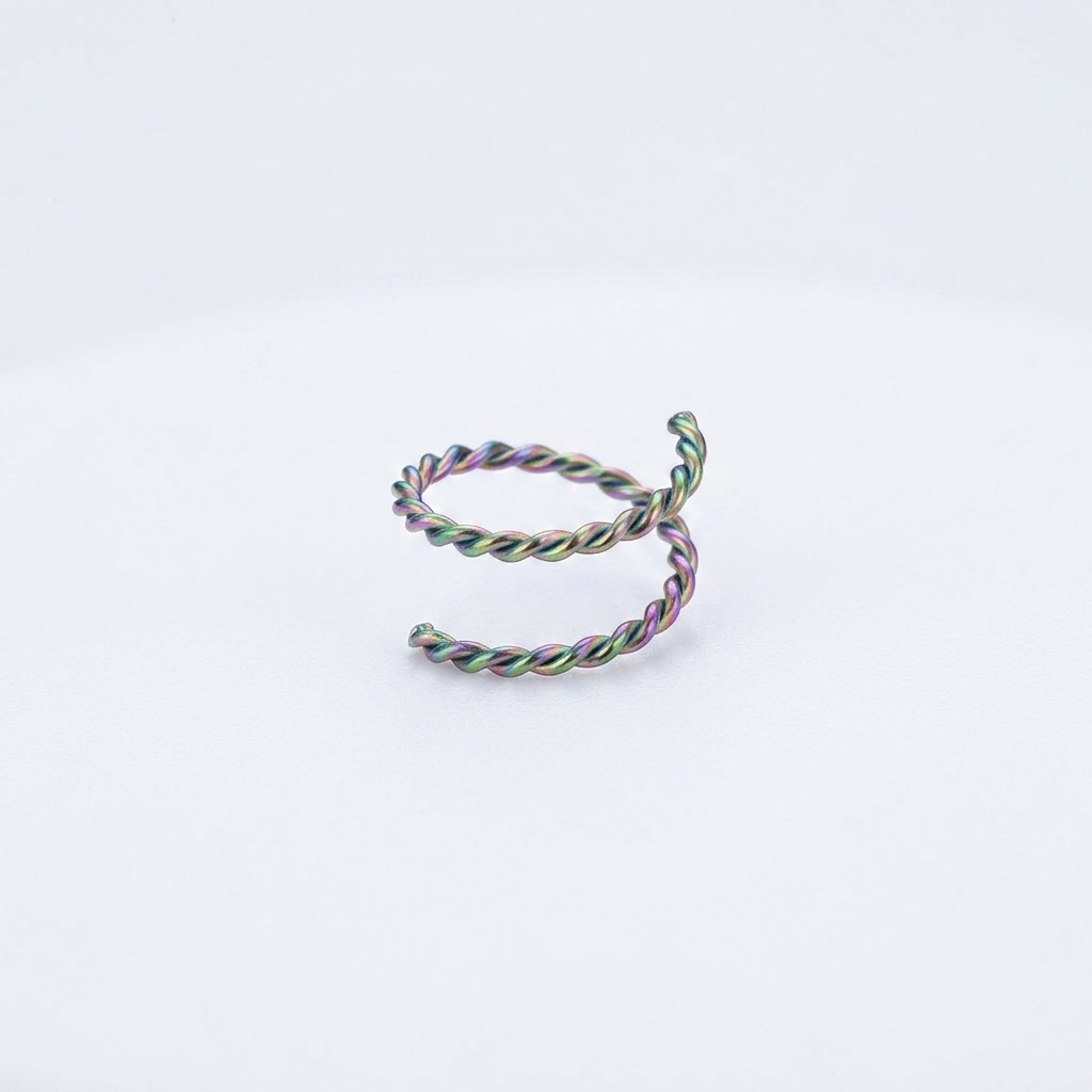 DOT ESPIRAL NARIZ TRENZA ACERO TORNASOL