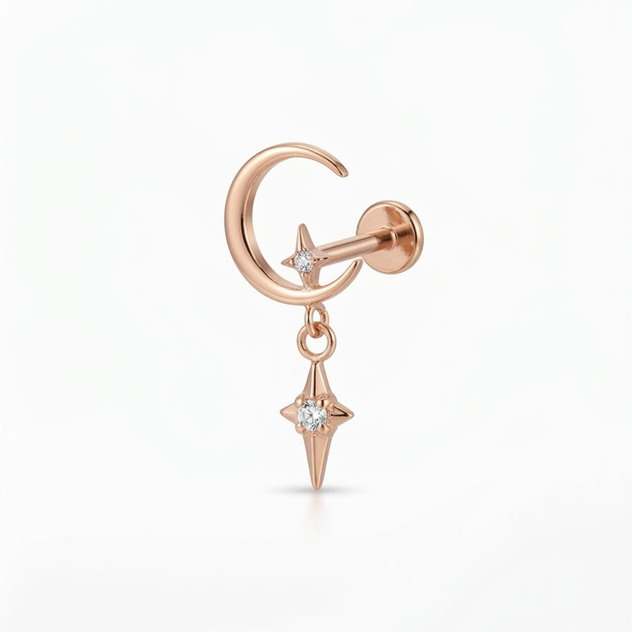 LABRET LUNA TITANIO ROSA