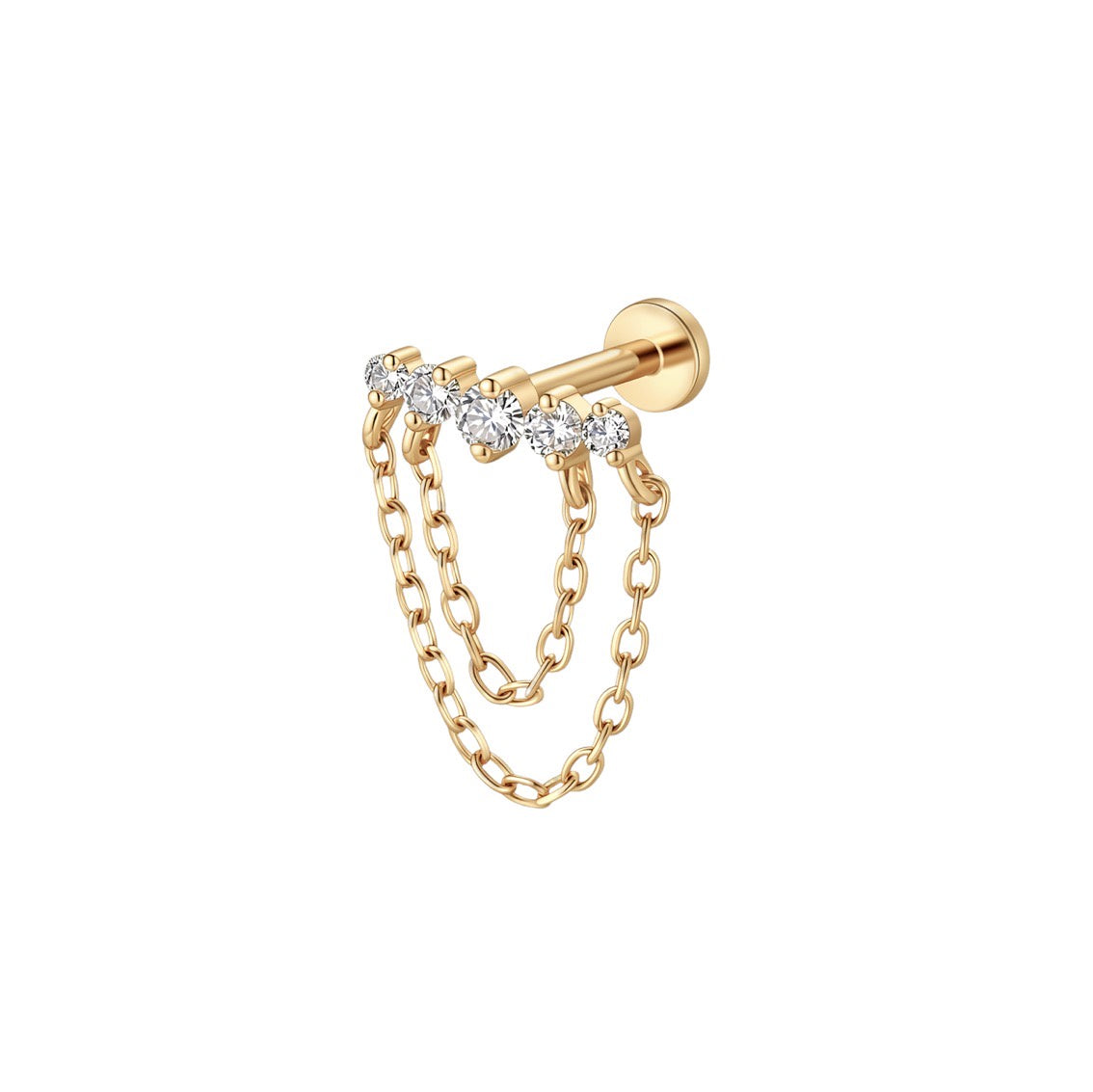 LABRET HELIX BAGUETTE ORO 750 AMARILLO