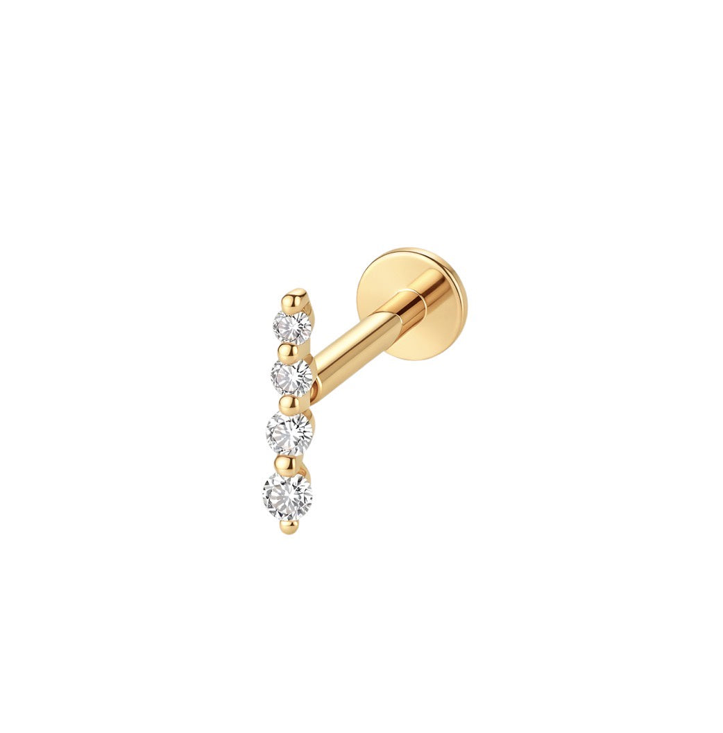 LABRET RIEL 4 ORO 750 AMARILLO