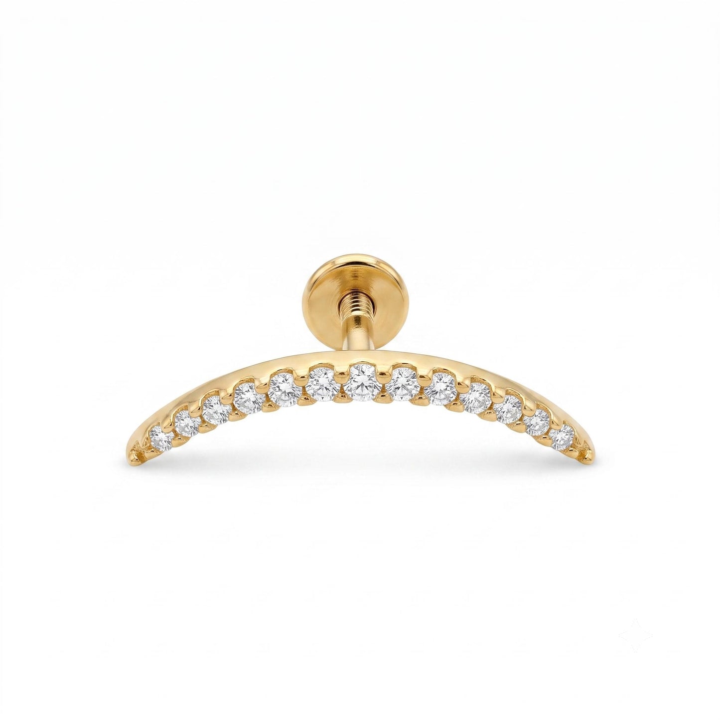 LABRET HELIX FIGURA RIEL TITANIO AMARILLO CIRCÓN BLANCO
