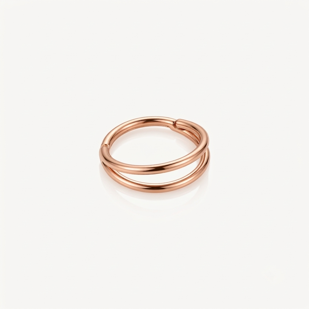 LUP CLICKER INVISIBLE ARO DOBLE TITANIO ROSA