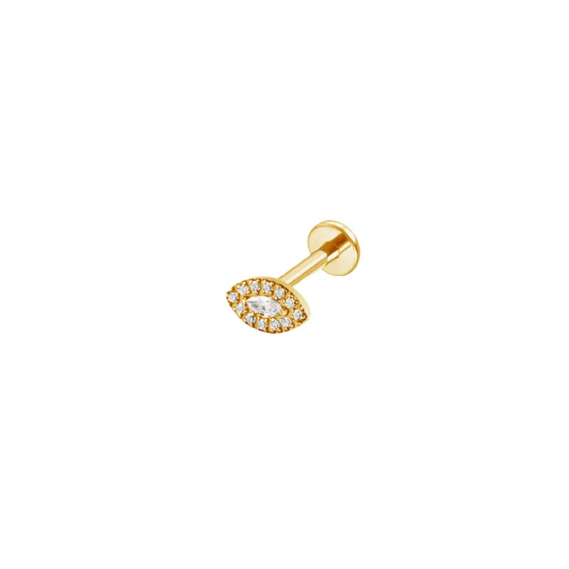 LABRET OJO TURCO TITANIO AMARILLO CIRCÓN BLANCO