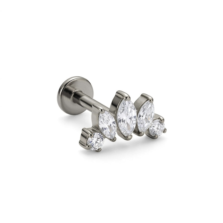 LABRET HELIX RIEL MARQUIS 5 TITANIO BLANCO CIRCÓN