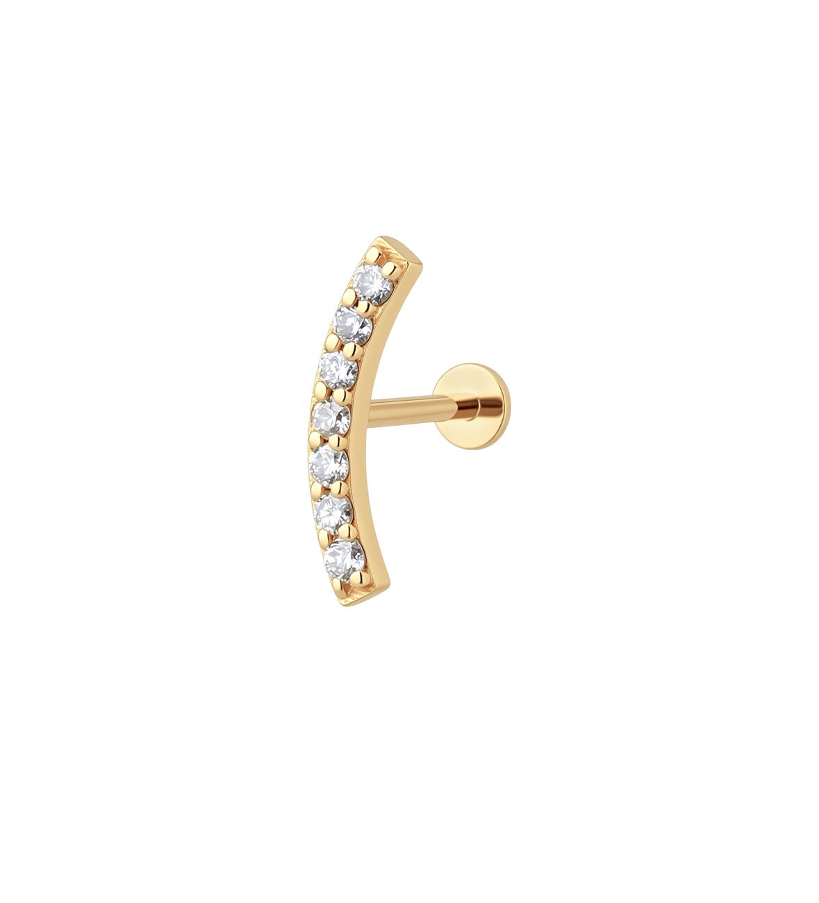 LABRET HELIX CURCO RIEL ORO 750 AMARILLO