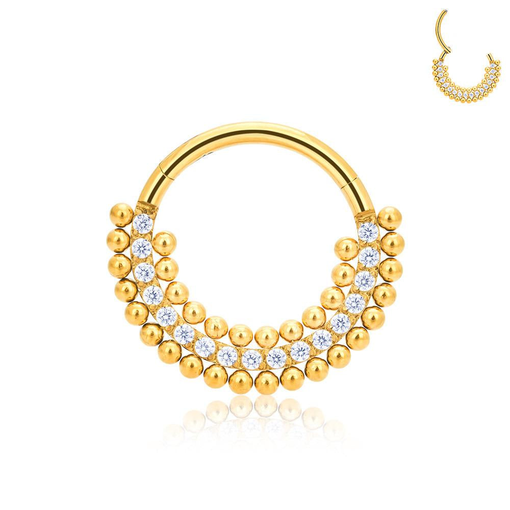 LUP CLICKER DOBLE RIEL PRONES TITANIO AMARILLO CIRCÓN BLANCO