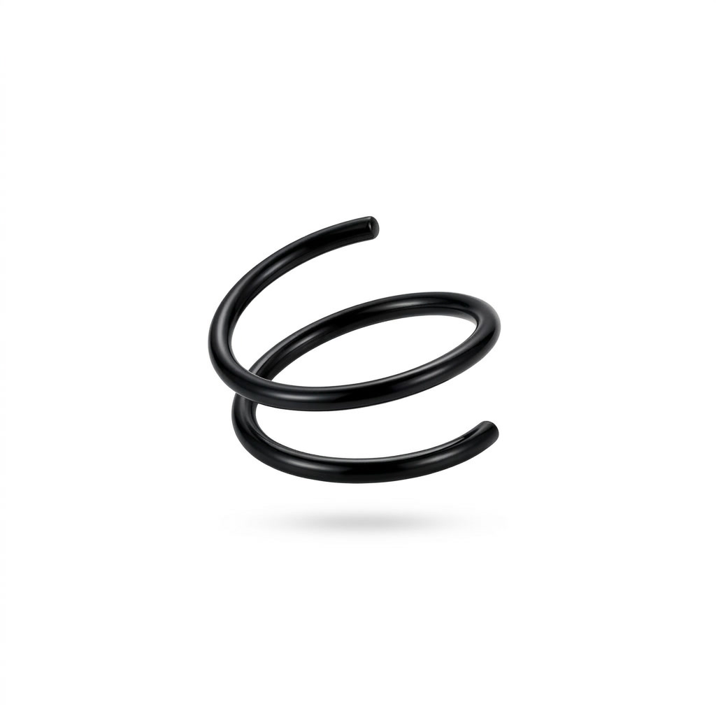 DOT ESPIRAL NARIZ LISO ACERO NEGRO