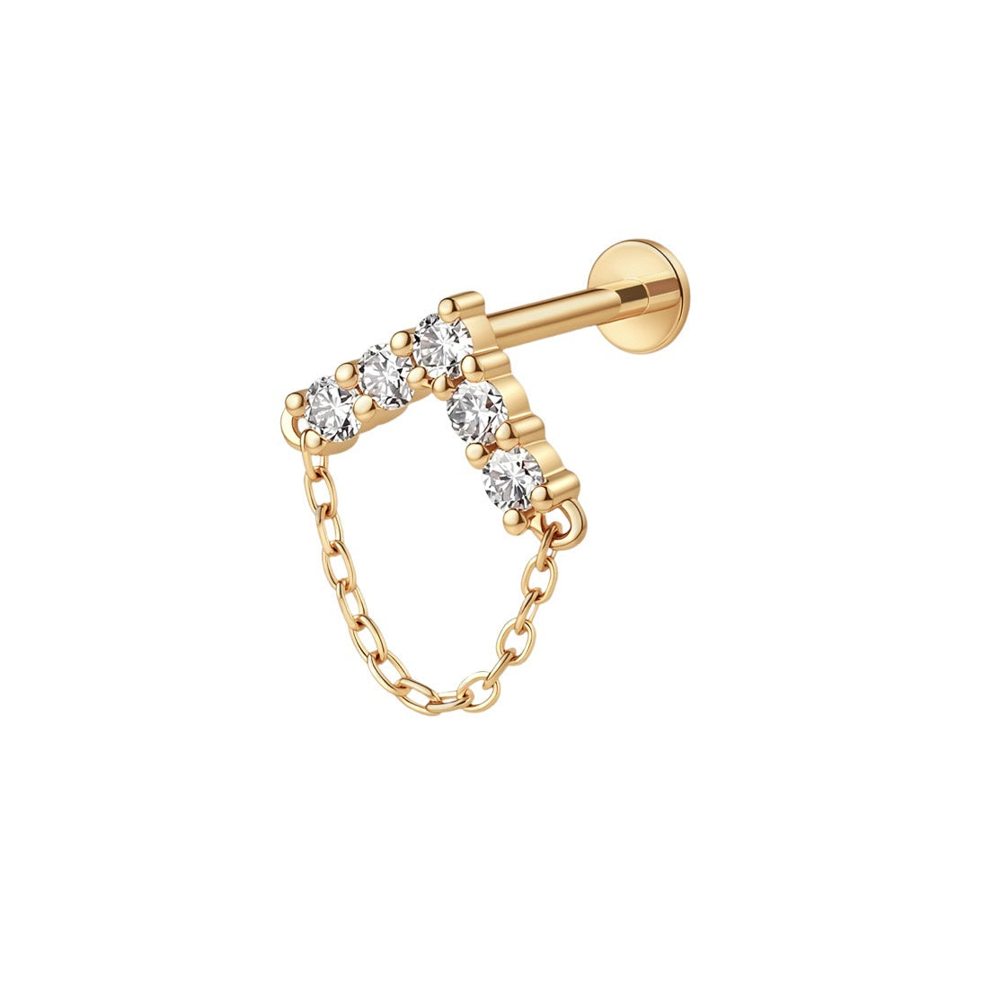 LABRET RIEL V CADENA ORO 750 AMARILLO