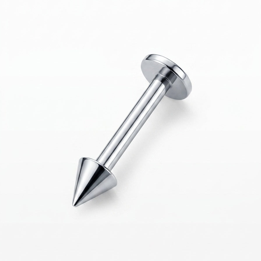 LABRET TUBO RECTO PUNTA TITANIO BLANCO