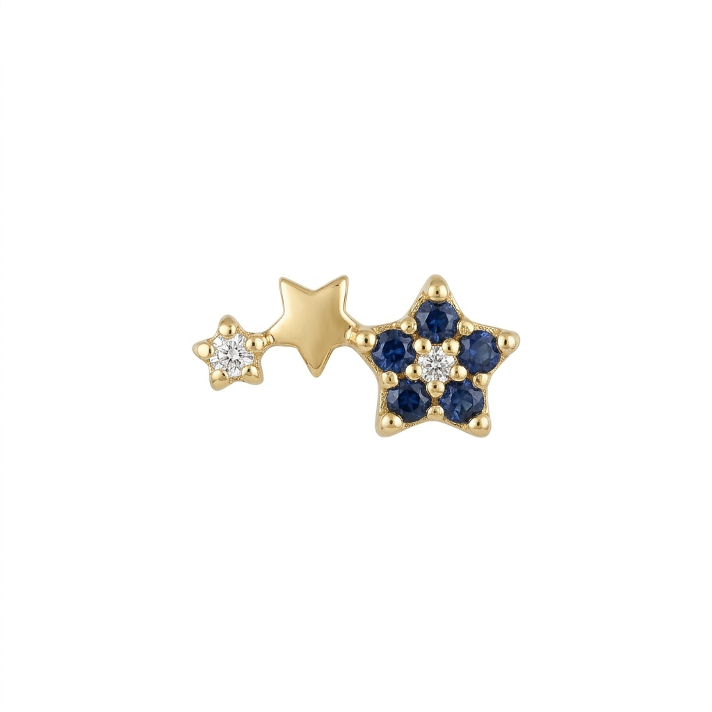 TOP ESTÁNDAR FLOR ÚNICA ORO 730 AMARILLO CIRCÓN AZUL