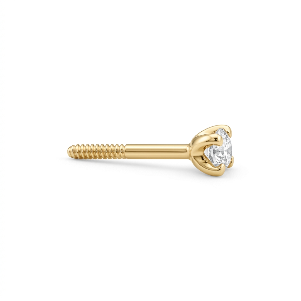 TOP ESTÁNDAR SOLITARIO UÑAS REDONDA ORO 730 AMARILLO CIRCÓN BLANCO