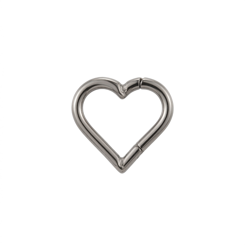 LUP CLICKER INVISIBLE CORAZON LISO TITANIO BLANCO