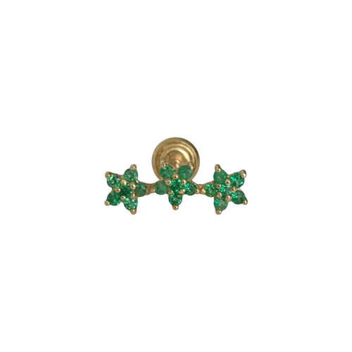 LABRET HELIX TRIPLE ESTRELLA ORO 750 AMARILLO ESMERALDA