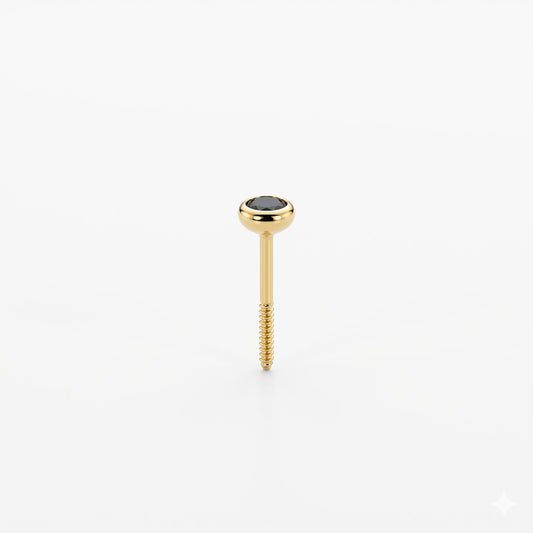 TOP ESTÁNDAR SOLITARIO CAJA REDONDA ORO 730 AMARILLO CIRCÓN NEGRO