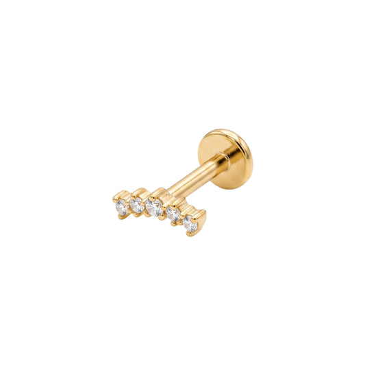 LABRET HELIX FIGURA RIEL TITANIO AMARILLO CIRCÓN