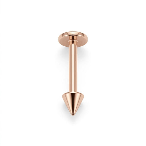 LABRET TUBO RECTO PUNTA TITANIO ROSA
