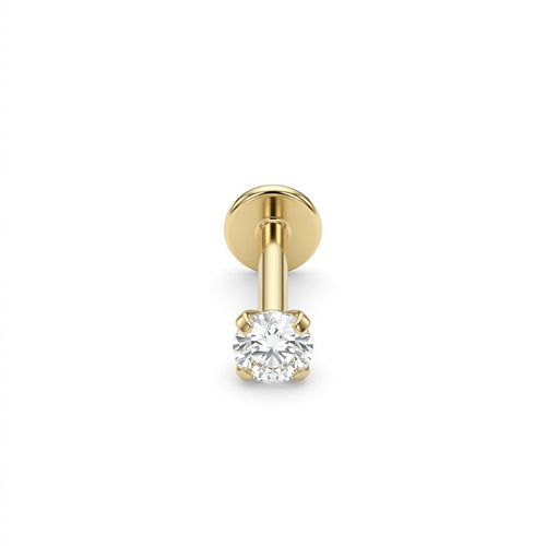 LABRET SOLITARIO UÑAS REDONDA TITANIO AMARILLO CIRCÓN