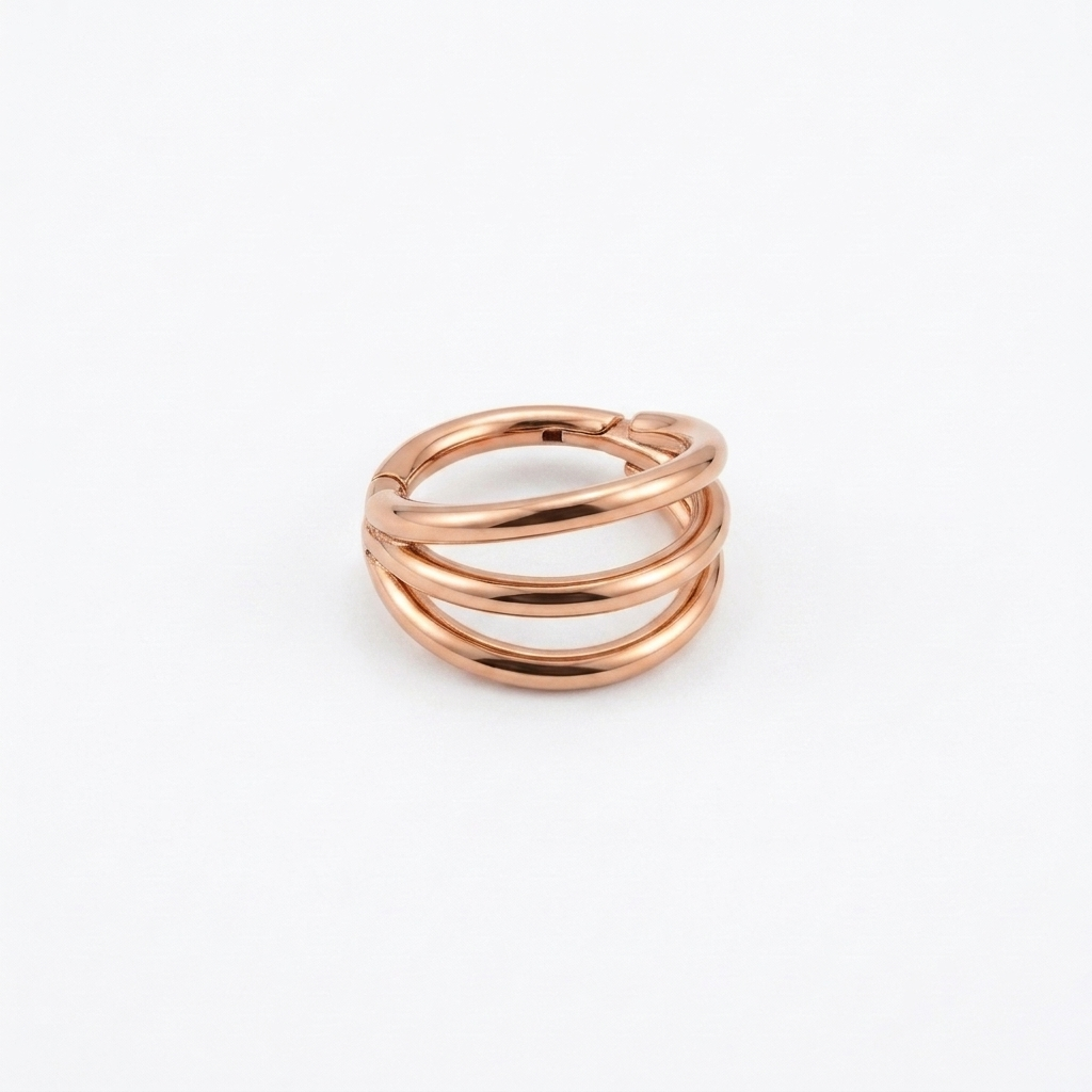LUP CLICKER INVISIBLE ARO TRIPLE TITANIO ROSA
