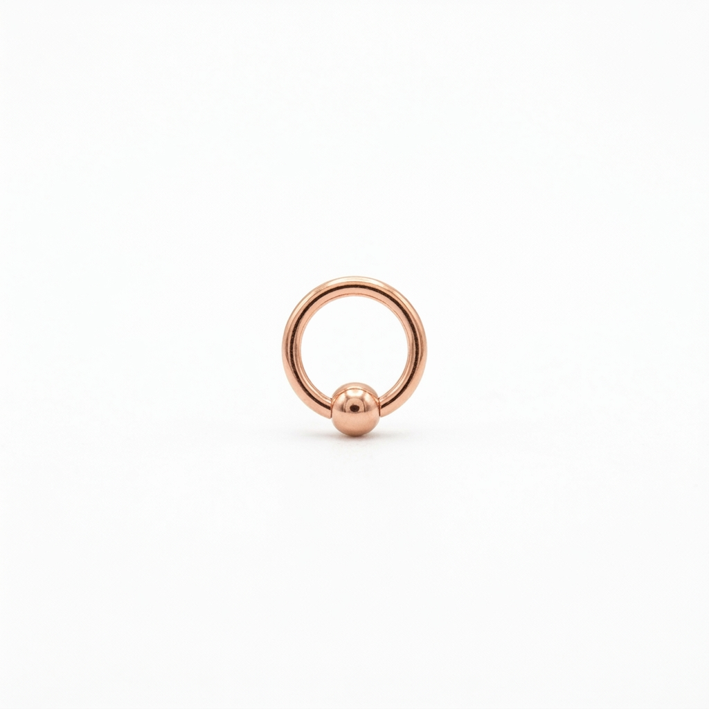 LUP ARO CERRADO CON ESFERA TITANIO ROSA