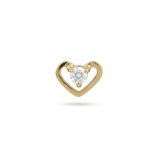 TOP ESTÁNDAR CORAZÓN UNICOS ORO 730 AMARILLO CIRCÓN BLANCO