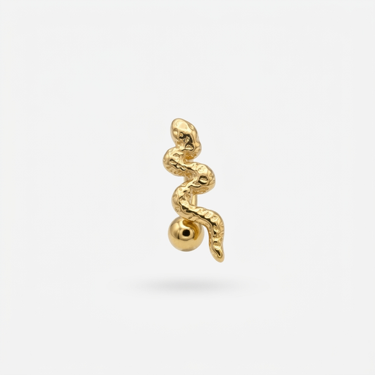 LABRET SERPIENTE ACERO AMARILLO