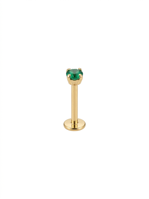 LABRET SOLITARIO UÑAS REDONDA TITANIO AMARILLO CIRCÓN