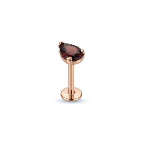 LABRET SOLITARIO CAJA LAGRIMA TITANIO ROSA CIRCÓN