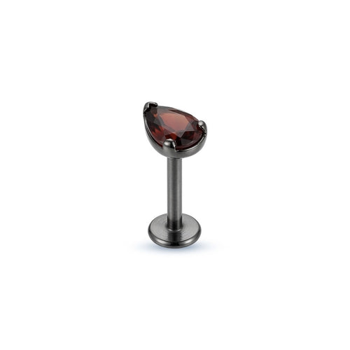 LABRET SOLITARIO CAJA LAGRIMA TITANIO BLANCO CIRCÓN