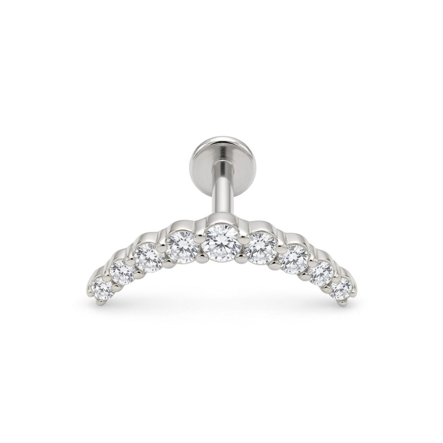 LABRET HELIX AZUCAR 9 TITANIO BLANCO CIRCÓN
