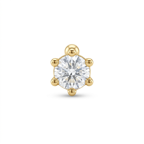 TOP ESTÁNDAR SOLITARIO UÑAS REDONDA ORO 730 AMARILLO CIRCÓN BLANCO