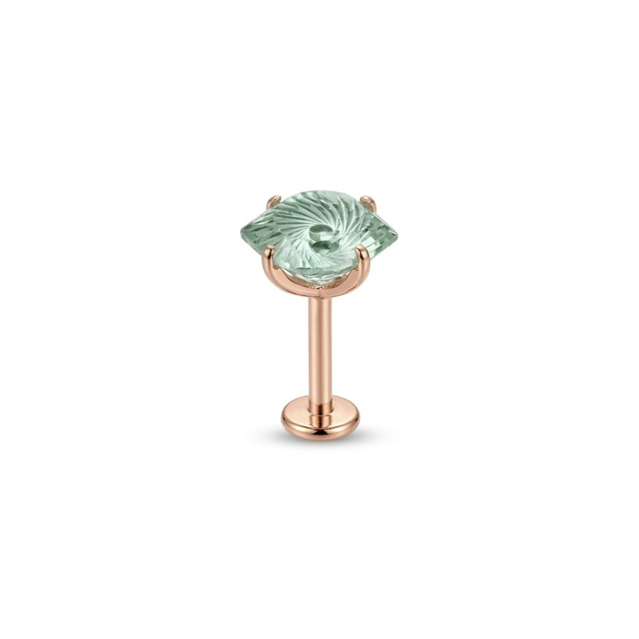 LABRET SOLITARIO UÑAS OVALADA TITANIO ROSA CIRCÓN