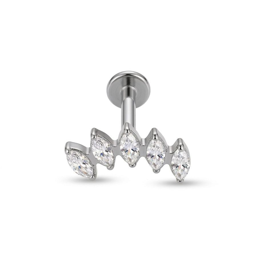 LABRET HELIX RIEL ALETA MARQUIS TITANIO BLANCO CIRCÓN