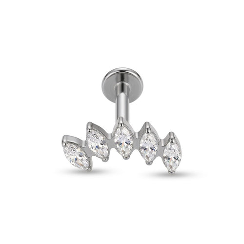 LABRET HELIX RIEL ALETA MARQUIS TITANIO BLANCO CIRCÓN