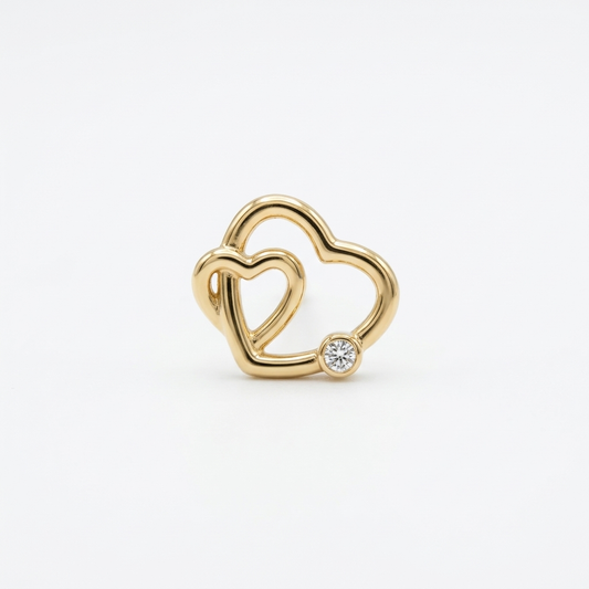 TOP ESTÁNDAR CORAZÓN CONTORNO LISO ORO 730 AMARILLO