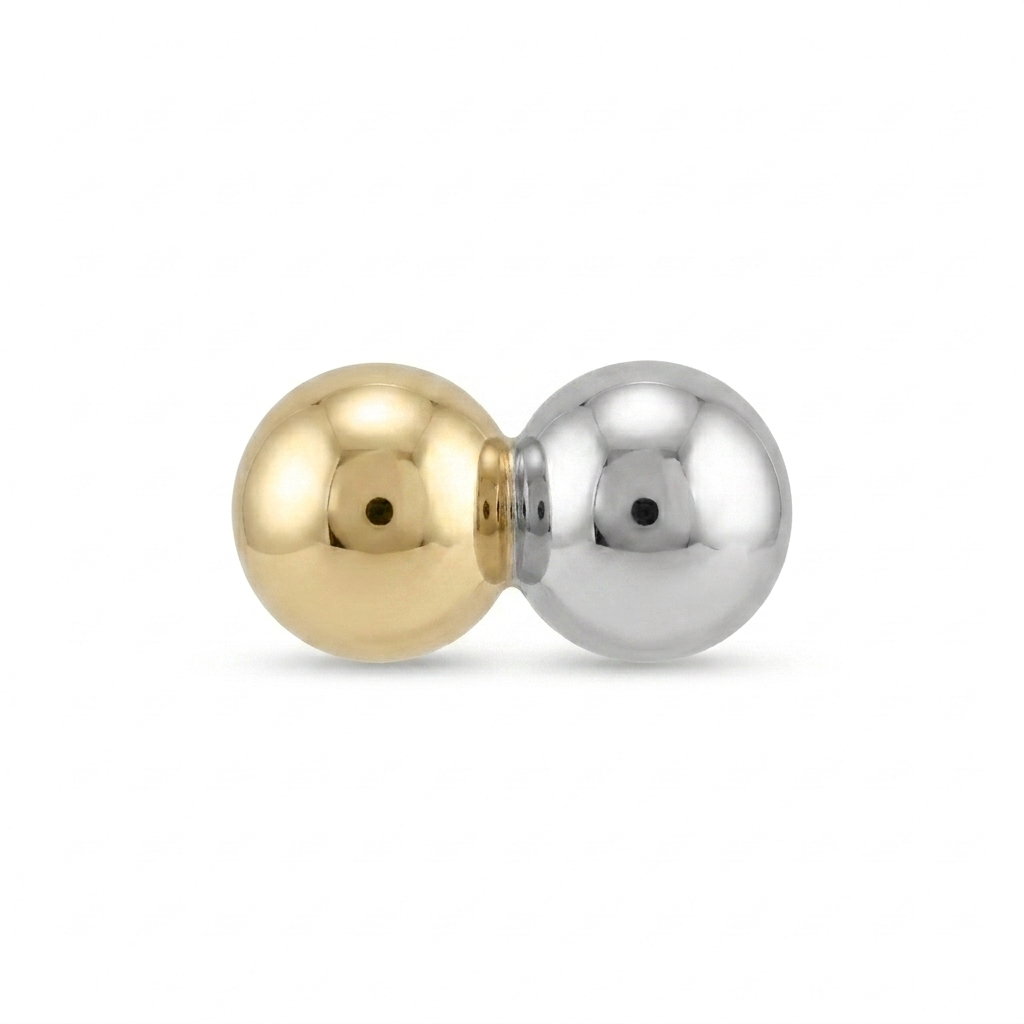 TOP ESTÁNDAR HELIX MINI DOBLE ESFERA ORO 730 BICOLOR