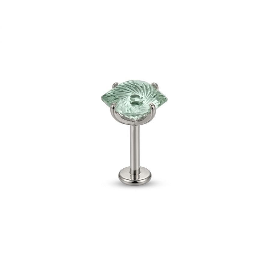 LABRET SOLITARIO UÑAS OVALADA TITANIO BLANCO CIRCÓN