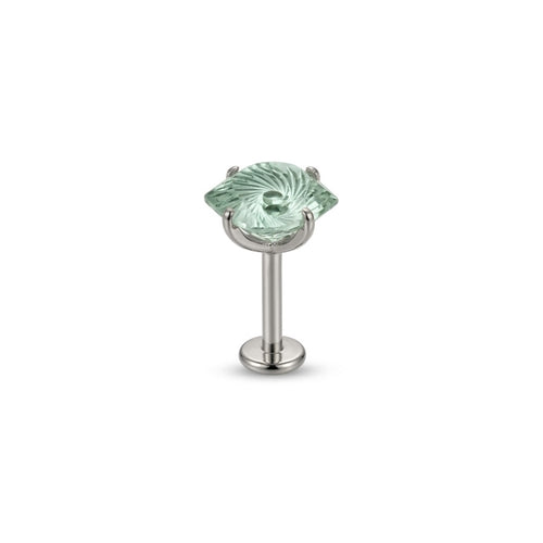 LABRET SOLITARIO UÑAS OVALADA TITANIO BLANCO CIRCÓN
