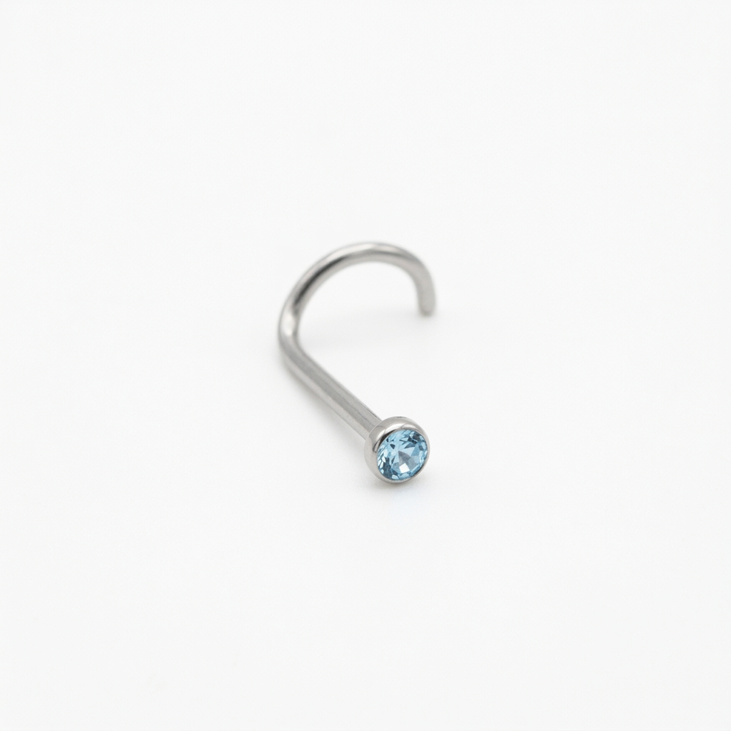 DOT TERMINAL CURVO, CAJA REDONDA ACERO BLANCO CIRCÓN AZUL CELESTE