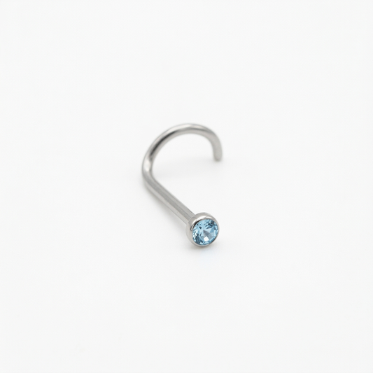 DOT TERMINAL CURVO, CAJA REDONDA ACERO BLANCO CIRCÓN AZUL CELESTE