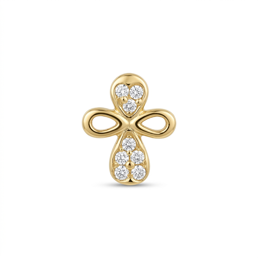 TOP ESTÁNDAR CRUZ ÚNICA ORO 730 AMARILLO CIRCÓN BLANCO