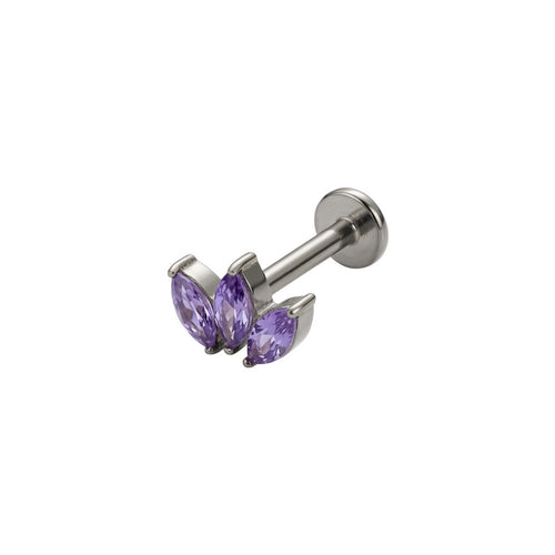LABRET ZAG TITANIO BLANCO CIRCÓN