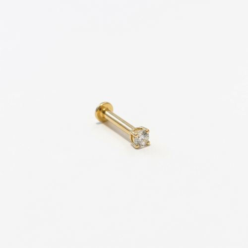 LABRET SOLITARIO UÑAS REDONDA ORO 730 AMARILLO