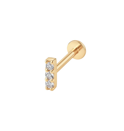 LABRET HELIX RECTO RIEL ORO 750 AMARILLO