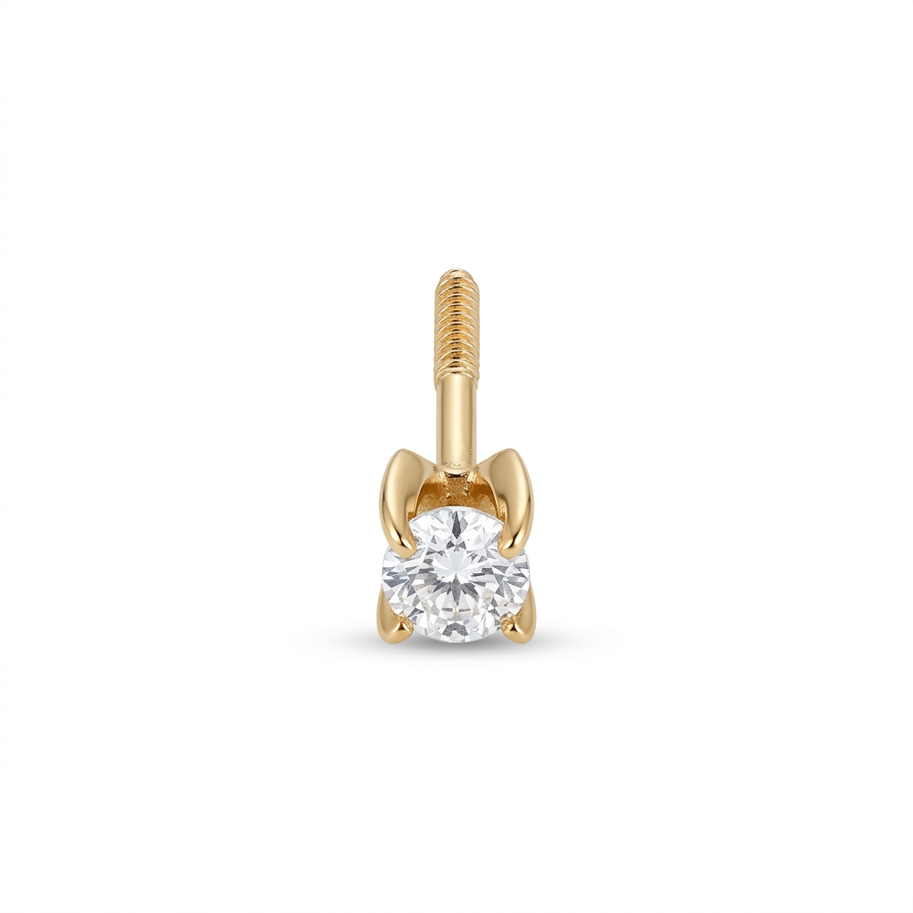 TOP ESTÁNDAR SOLITARIO UÑAS REDONDA ORO 730 AMARILLO CIRCÓN BLANCO