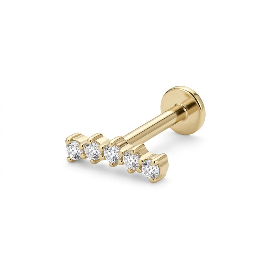 LABRET HELIX AZUCAR 5 TITANIO AMARILLO CIRCÓN