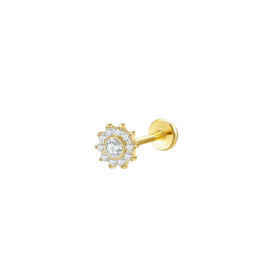 LABRET LADY DI TITANIO AMARILLO CIRCÓN BLANCO